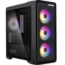 კომპიუტერის ქეისი ZALMAN M3 PLUS RGB, MIDT, 2xUSB2.0,1xUSB3.0, 4x120RGB, TG (SIDE PANEL), WITHOUT PSU, BLACK (M3PLUSRGB)iMart.ge