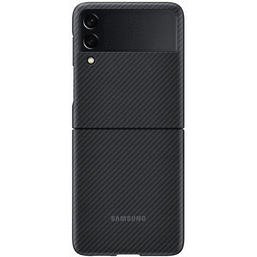 მობილური ტელეფონის ქეისი SAMSUNG MOBILE PHONE CASE GALAXY Z FLIP 3 ARAMID COVER BLACK (EF-XF711SBEGRU)iMart.ge