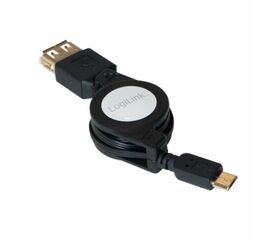 კაბელი Logilink Extensible USB OTG Cable USB micro B male, USB (Type A) female, 0.75 m, BlackiMart.ge