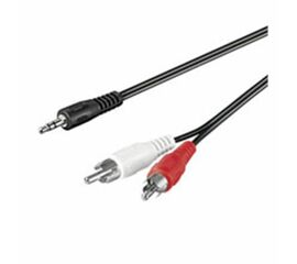 აუდიო/ვიდეო კაბელი OEM 3.5mm stereo plug - RCA dual plug (red, white) 1.5 m, black, connection cableiMart.ge