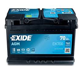 აკუმულატორი EXIDE AGM EK700 70 ა*ს R+iMart.ge