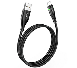 USB კაბელი HOCO U93 LIGHTNING BLACK 1.2 MiMart.ge