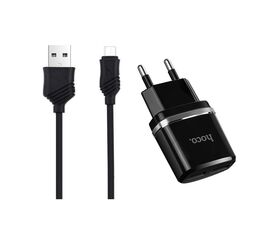 დამტენი HOCO C12 Smart Dual USB Charger + Micro USB Cable - BlackiMart.ge