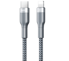 USB კაბელი REMAX RC-009(C-L) SURY 2 SERIES PD FAST CHARGING CABLE SILVERiMart.ge