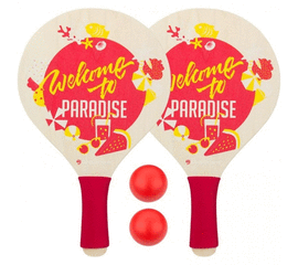 სანაპიროს ჩოგბურთის ნაკრები SCHREUDERS FOAM GRIP PARADISE 63BE ყვითელი / წითელიiMart.ge