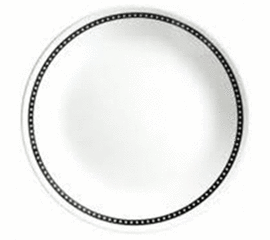 მინის სადილის თეფში CORELLE BLACK&WHITE (21.6 CM)iMart.ge
