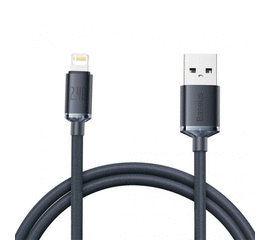 USB კაბელი BASEUS CRYSTAL SHINE SERIES FAST CHARGING DATA CABLE USB TO LIGHTNING CAJY000001 (1200 MM)iMart.ge