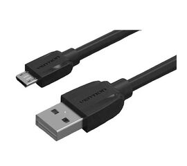 კაბელი VENTION VAS-A40-B050 USB2.0 A MALE TO MICRO B MALE CABLE 0.5M BLACKiMart.ge