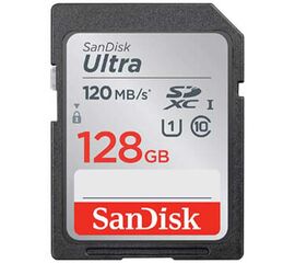 მეხსიერების ბარათი (ჩიპი) SANDISK ULTRA SD/HC UHS-I CARD 120MB/S CLASS 10 SDSDUN4-128G-GN6IN (128 GB)iMart.ge
