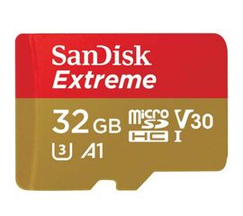 მეხსიერების ბარათი (ჩიპი) SANDISK EXTREME SDSQXAF-032G-GN6MA MICRO SD/HC UHS-I 100MB/S V30/4KiMart.ge
