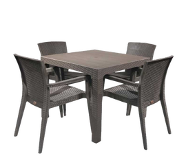 პლასტმასის მაგიდა და 4 სკამი 4ARZ+MONTiMart.ge