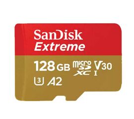 მეხსიერების ბარათი (ჩიპი) SANDISK 128GB MicroSD/XC UHS-I Card 190MB/S V30/4k CLASS 10 SDSQXAA-128G-GN6MNiMart.ge