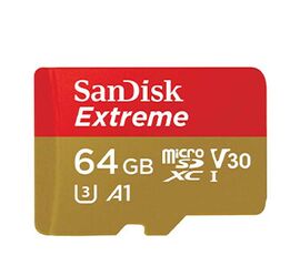 მეხსიერების ბარათი (ჩიპი) SANDISK 64GB EXTREME MICROSD/XC UHS-I CARD UP TO 170MB/s/C V30/4K/A2 SDSQXAH-064G-GN6MNiMart.ge