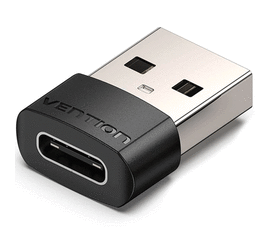 USB ადაპტერი VENTION CDWB0 USB 2.0 MALE TO USB-C FEMALE ADAPTER BLACK PVC TYPE CDWB0iMart.ge