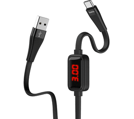 USB კაბელი HOCO USB TO TYPE-C “S4” CHARGING DATA SYNC WITH TIMER BLACKiMart.ge