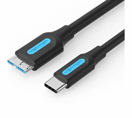 USB კაბელი VENTION DATA CABLE USB-C TO MICRO USB-B 3.0 2A CABLE 0.5 M CQABD BLACKiMart.ge