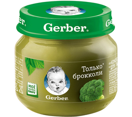 გერბერის პიურე ბროკოლით GERBER BROCCOLI PUREE 6x80 GR N1RUiMart.ge