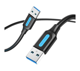 USB კაბელი VENTION CONBF USB 3.0 A MALE TO A MALE CABLE 1 M BLACK PVC TYPEiMart.ge