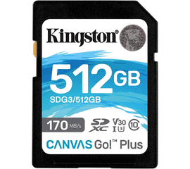 მეხსიერების ბარათი KINGSTON FLASH CARD SDXC 512 GB SDG3/512GBiMart.ge