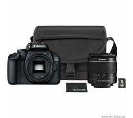 ფოტოაპარატი Canon EOS 4000D 18-55 III + SB130 BAG + 16GB  BlackiMart.ge