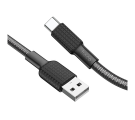 USB კაბელი HOCO ANDROID/TYPE-C X69 JAEGER USB TO TYPE-C BLACK-WHITE (6931474760241)iMart.ge