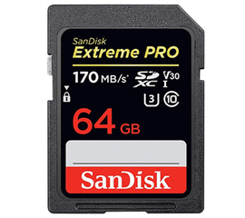 მეხსიერების ბარათი (ჩიპი) SANDISK 64 GB EXTREME PRO SD/XC UHS-I CARD 200MB/S V30/4K SDSDXXU-064G-GN4INiMart.ge