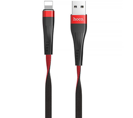 USB კაბელი HOCO U39 LIGHTNING 1.2 M (RED＆BLACK)iMart.ge