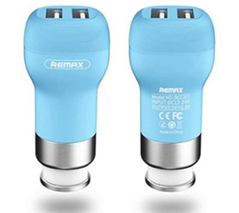 ავტომობილის ტელეფონის დამტენი REMAX RCC207 FLINC 2 USB CAR CHARGER BLUEiMart.ge