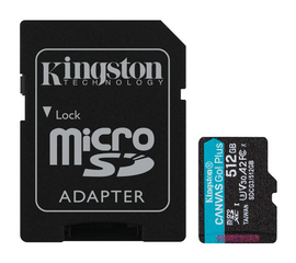 მეხსიერების ბარათი (ჩიპი) KINGSTON CANVAS GO PLUS MicroSDXC 512GB (SDCG3/512GB)iMart.ge
