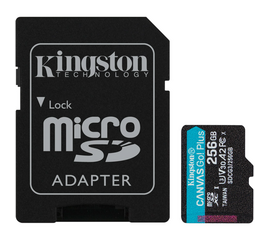 მეხსიერების ბარათი (ჩიპი) KINGSTON CANVAS GO PLUS MICROSD MEMORY CARD 170MB/s SDCG3/256GBiMart.ge