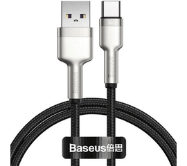 USB კაბელი BASEUS CAFULE SERIES METAL DATA CABLE TYPE-C 66W 1M CAKF000101 BLACKiMart.ge