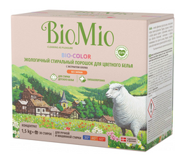 სარეცხი ფხვნილი ფერადი თეთრეულისთვის BIOMIO (1.5 კგ)iMart.ge