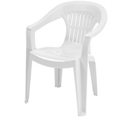 პლასტმასის სკამი COMFORT LEYLAK WHITE (59X60.5X77.5 სმ)iMart.ge