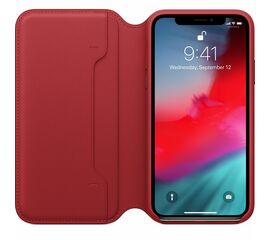 ქეისი iPhone XS Leather RED  (MRWX2ZM/A)iMart.ge