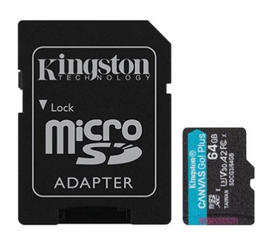 მეხსიერების ბარათი (ჩიპი) KINGSTON CANVAS GO! PLUS (64GB)iMart.ge