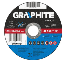 მეტალის საჭრელი დისკი GRAPHITE 57H707 (125X1.0X22)iMart.ge