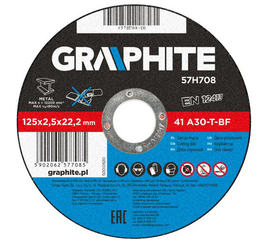 მეტალის საჭრელი დისკი GRAPHITE 57H708 (125X2.5X22)iMart.ge