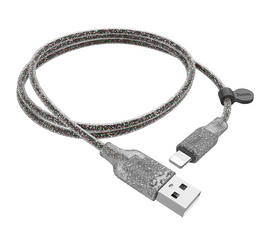 USB კაბელი HOCO U73 STAR GALAXY SILICONE CHARGING DATA CABLE FOR LIGHTNING BLACKiMart.ge