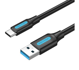 USB კაბელი VENTION COZBH USB 3.0 A MALE TO C MALE CABLE (2 M) BLACKiMart.ge