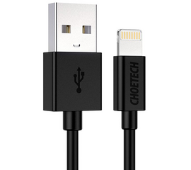USB კაბელი CHOETECH IP0026 MFI USB TO LIGHTNING 1.2 M BLACKiMart.ge