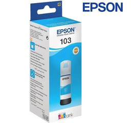 კარტრიჯი EPSON CARTRIDGE L3100/L3110/L3150, 103 ECOTANK CYAN INK BOTTLE (C13T00S24A)iMart.ge