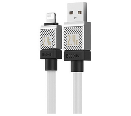 USB კაბელი BASEUS COOLPLAY SERIES FAST CHARGING CABLE USB TO IP 2.4A CAKW000402 WHITEiMart.ge
