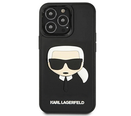 მობილური ტელეფონის ქეისი KARL LAGERFELD CASE WITH 3D RUBBER KARL HEAD IPHONE 14 PRO MAX BLACK (KLHCP14XKH3DBK)iMart.ge