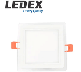 შეკიდული ჭერის LED პანელური სანათი LEDEX LED GLASS DOWN LIGHT (SQUARE) 9W 3000KiMart.ge
