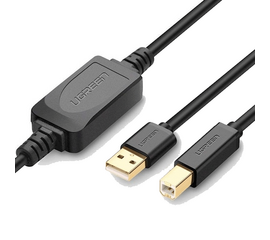 პრინტერის კაბელი UGREEN US122 (30935) USB 2.0 TYPE A TO USB 2.0 TYPE B BLACK (10 M)iMart.ge