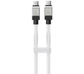 USB კაბელი BASEUS CAKW000302 COOLPLAY SERIES FAST CHARGING CABLE TYPE-C TO TYPE-C 100W 2M WHITEiMart.ge