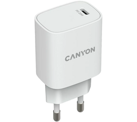 დამტენის ადაპტერი CANYON CNE-CHA20W02 USB-C WHITEiMart.ge