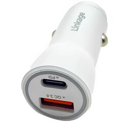 მანქანის USB დამტენი LINKAGE LKC-38 (20 W) WHITEiMart.ge