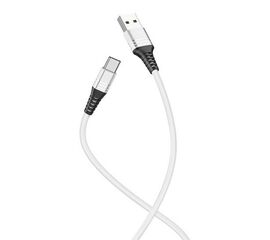 USB კაბელი HOCO U46 TRICICLYC USB TO TYPE-C CHARGING CABLE SILVER - 1MiMart.ge