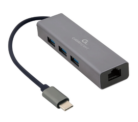 USB-C ჰაბი GEMBIRD A-CMU3-LAN-01iMart.ge